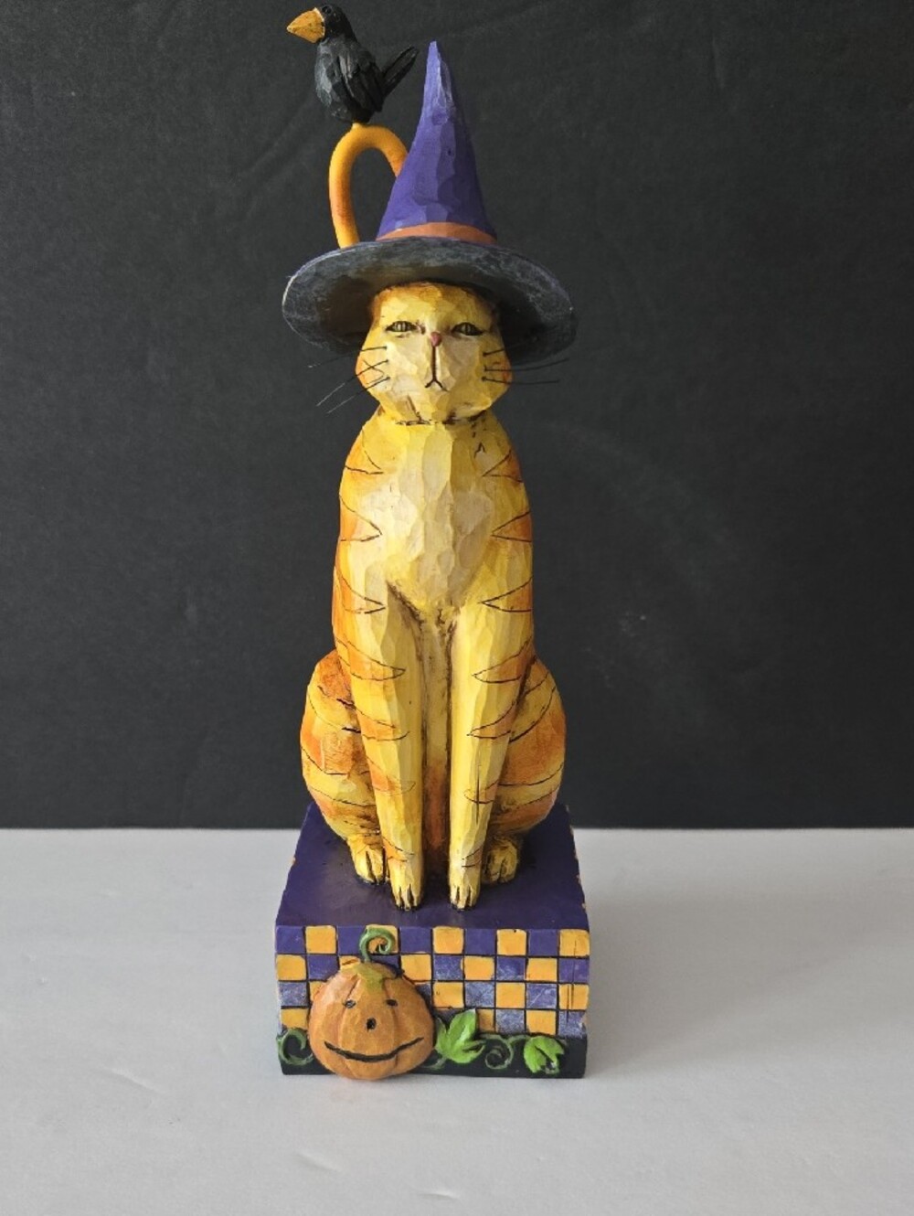 2006 Jim Shore Kitty in a Witch Hat Resin Halloween Figurine - Picture 3 of 12